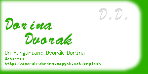 dorina dvorak business card